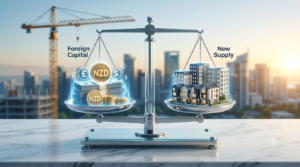 New Zealand Capital and new housing supply balance illustration